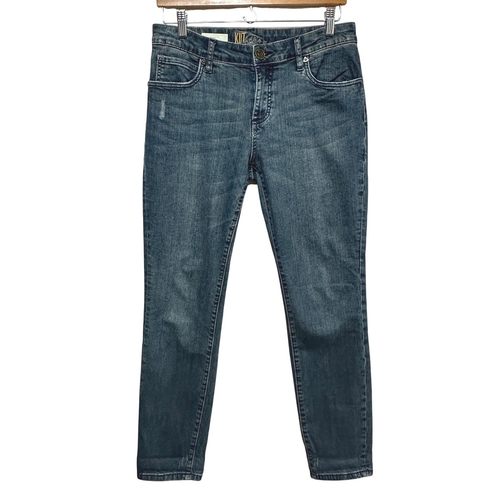 Kut from the Kloth Katy Boyfriend Jeans Womens 4 Blue Denim‎ Distressed Casual
